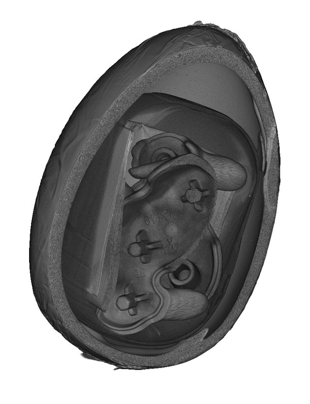 3D reconstruction: virtually cut open, the capsule inside