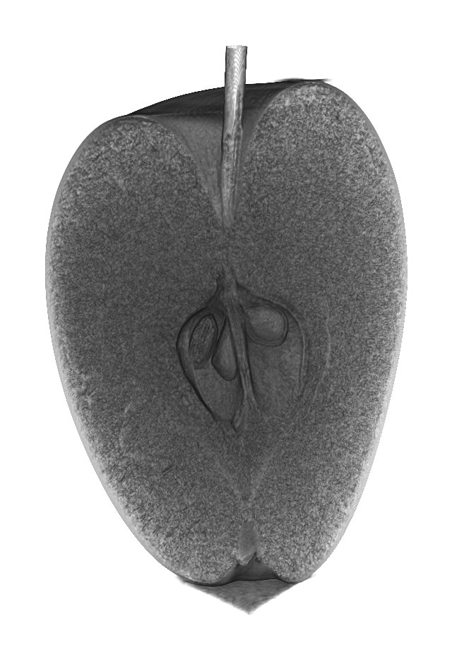 Apple: Semi-transparent view of the whole apple