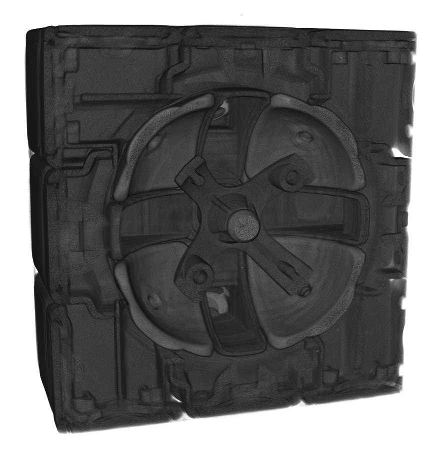 Puzzle cube, virtual cut through the mechanism